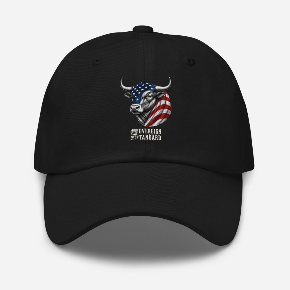 American Bull on Black Classic Dad Hat