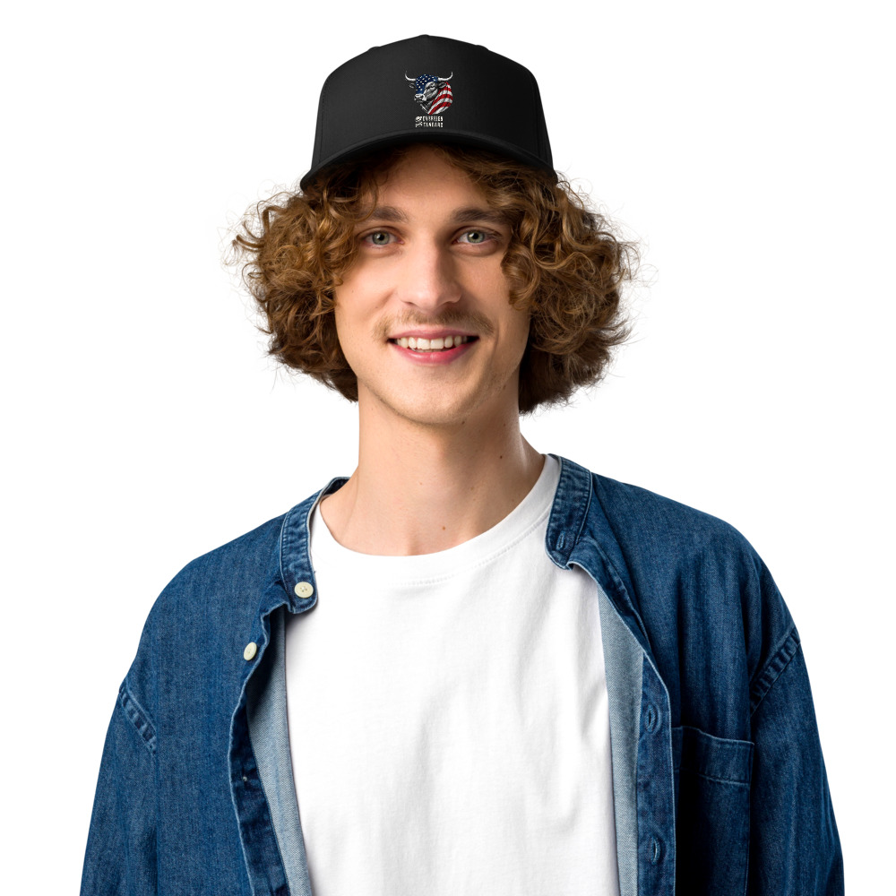 American Bull on a black five-panel hat
