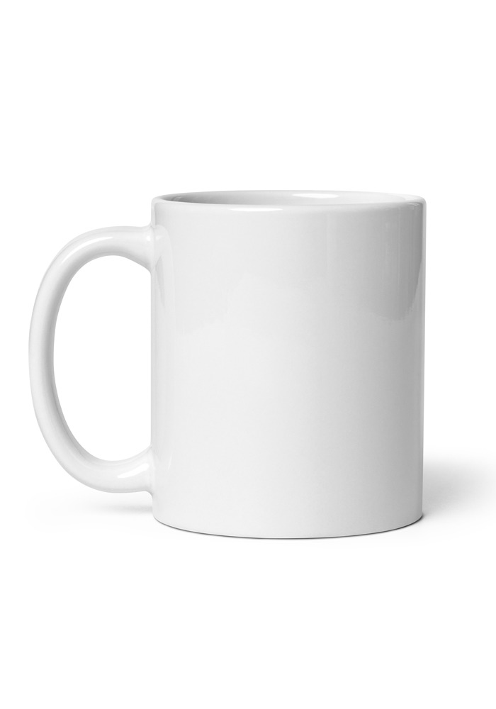 White mug showing the product shape