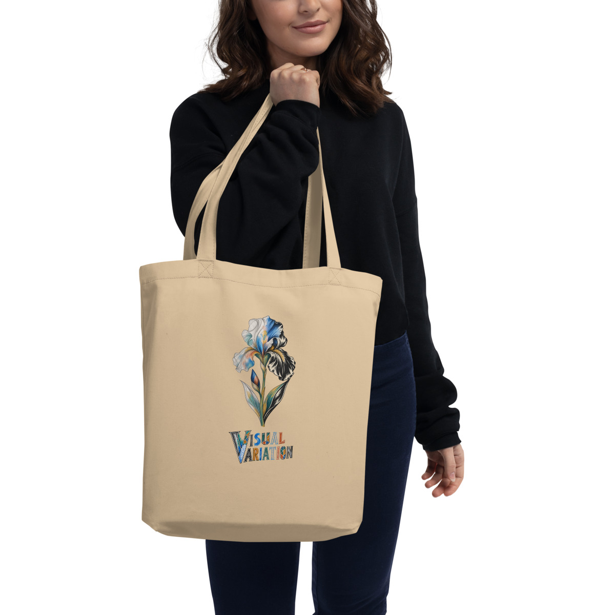 Iris on the Econscious EC8000 Organic Cotton Tote Bag (Oyster)